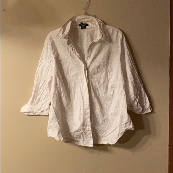 autograph woman Tops - Women’s white Patterned Blouse size 1x